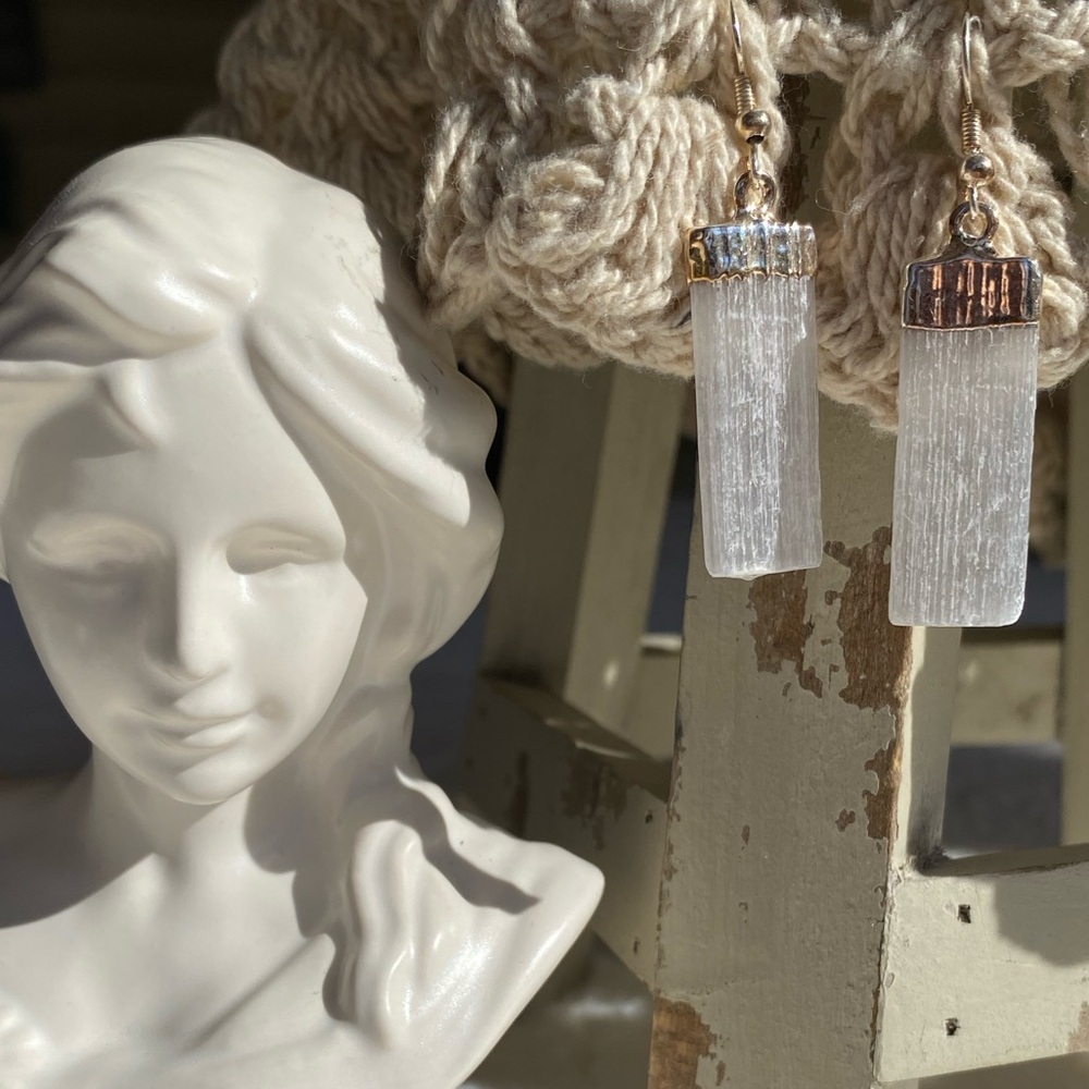 Selenite Earrings